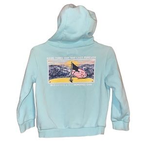 •CROWN & IVY•LIGHT BLUE "GOOD TIMES MAY NOT LAST FOREVER" SWEATSHIRT HOODIE 3T